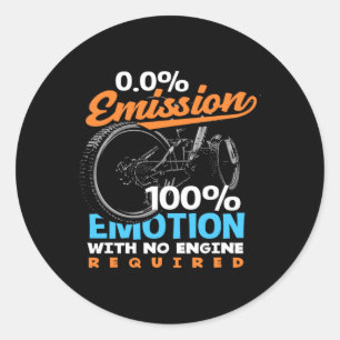 0.0 Percent Emission 100 Percent Emotion With No E Classic Round Sticker