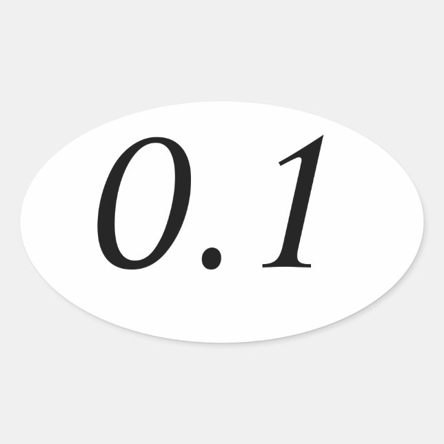 0.1 Oval Sticker (Front)