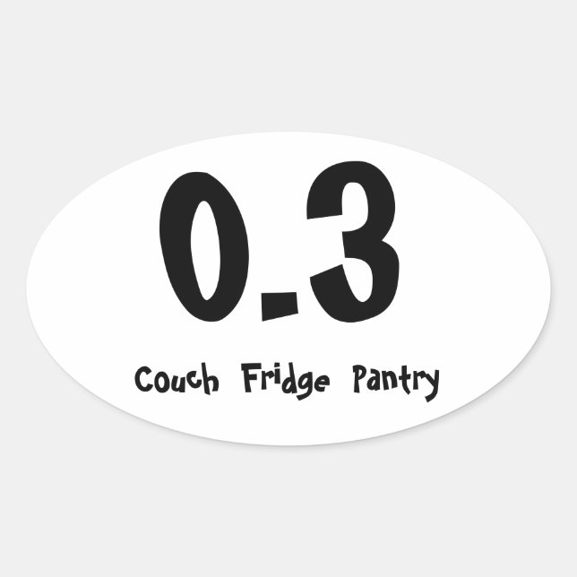 0.3  Couch   Fridge   Pantry Oval Sticker (Front)