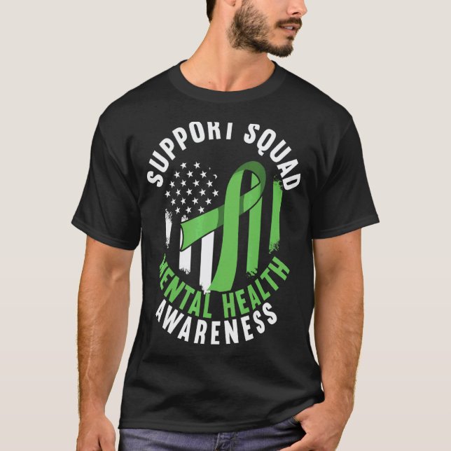 0 Awareness I Support Squad I Depression & Mental  T-Shirt (Front)