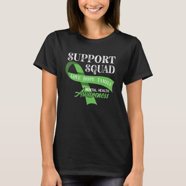 0 Awareness I Support Squad I Depression & Mental  T-Shirt (Front)