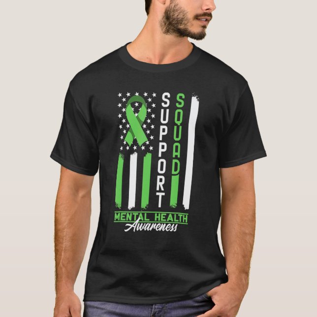 0 Awareness I Support Squad I Depression & Mental  T-Shirt (Front)