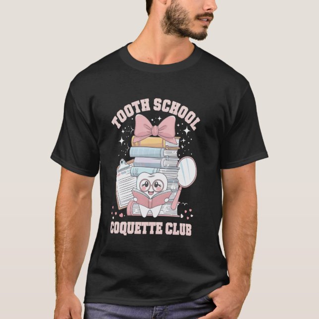 0 Cute Pink Dentist Teeth Bow Tee (Front)