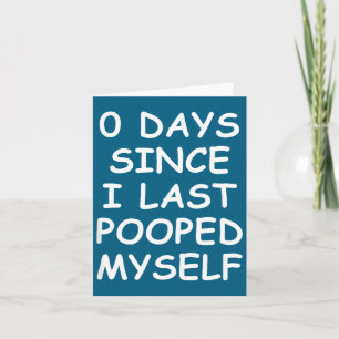 0 Days Since I Last Oped Myself, Funny, Jokes, Sar Card