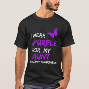 0 Epilepsy I Wear Purple For My Aunt Ribbon T-Shirt