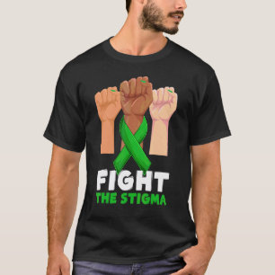 0 Fight The Stigma Raising Hand Mental Health Awar T-Shirt