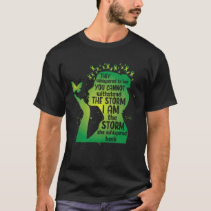 0 Green Awareness Ribbon Butterfly Mental Health T-Shirt