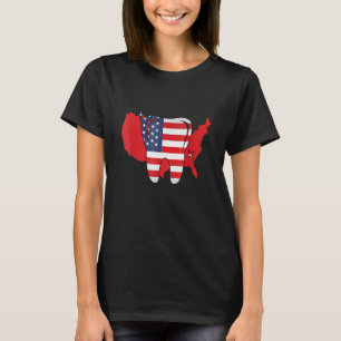 0 Happy 4th July Dentist Dental Assistant Teeth U T-Shirt