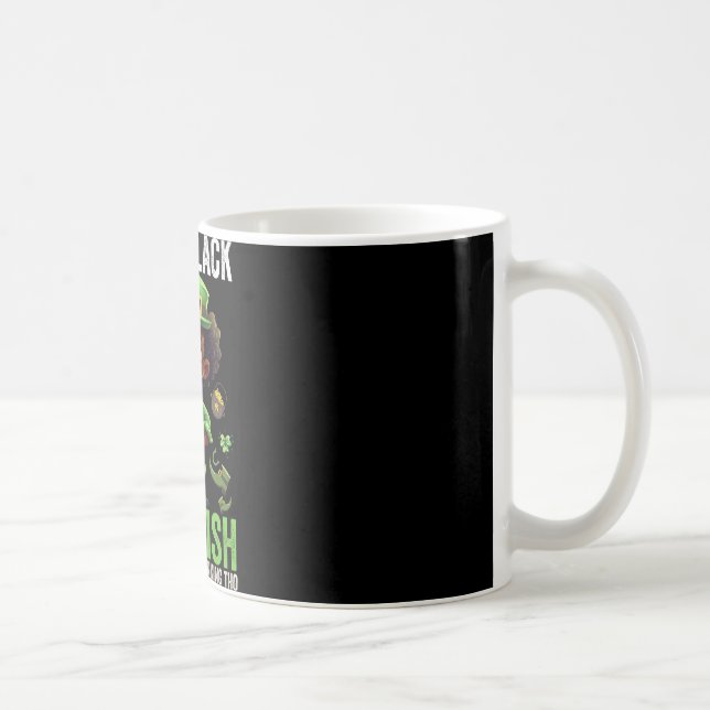 0% Irish 100% Black -funny St. Patricks Day Black  Coffee Mug (Right)