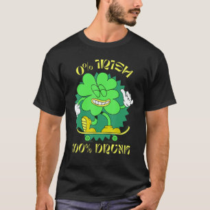 0 Irish 100 Drunk St Patrick's Day Green Drinking T-Shirt