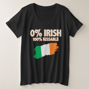 0% Irish 100% Kissable Plus Size T-Shirt