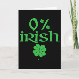 0% Irish Patrick's Day Shamrock Clover Family Grou Card