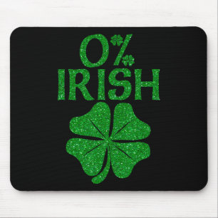 0% Irish Shamrock Happy Go Lucky Charm St Patricks Mouse Pad