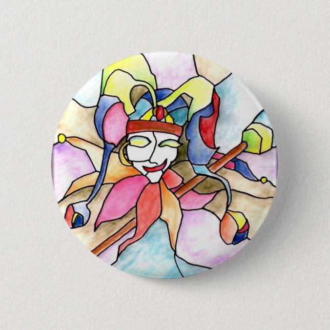 0 - Jester 6 Cm Round Badge (Front)