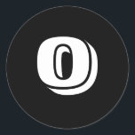 0 Large Round Black Number Stickers by Janz<br><div class="desc">Custom Number Designs by Janz © 2008-2017 Jan Fitzgerald. All rights reserved. Graphic Design,  Artwork,  & Photography by Jan & Michael Fitzgerald.</div>