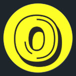 0 Large Round Yellow Number Stickers by Janz<br><div class="desc">Custom Number Designs by Janz © 2008-2017 Jan Fitzgerald. All rights reserved. Graphic Design,  Artwork,  & Photography by Jan & Michael Fitzgerald.</div>