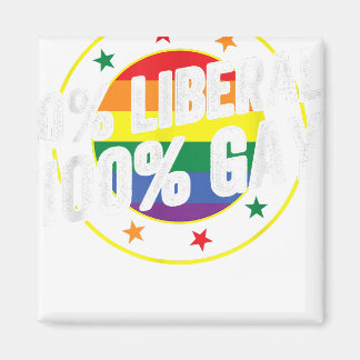 0 Liberal 100  Gay LGBT Design for Conservatives  Magnet
