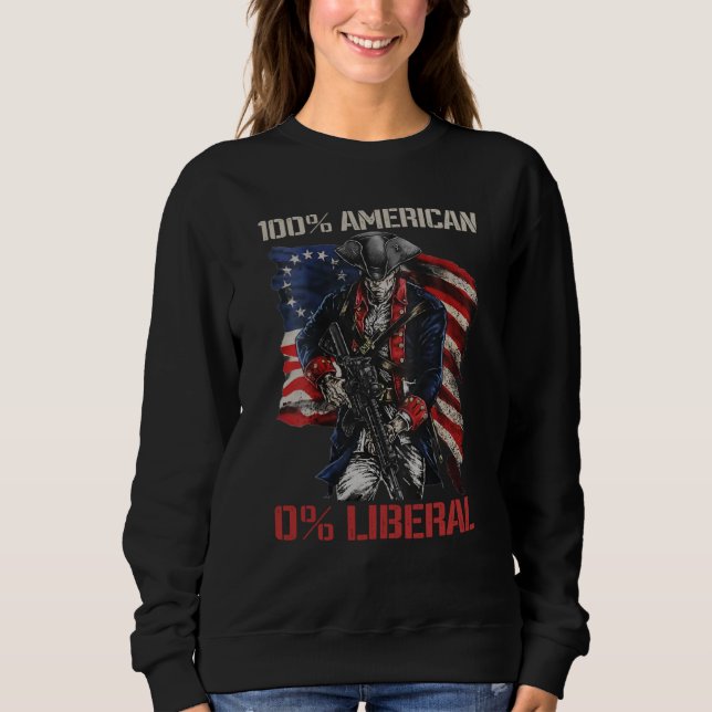0 Liberal Republican 2nd Amendment Guns Joke Sweatshirt (Front)