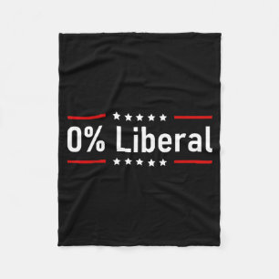 0% Liberal - Zero Percent Statement Fleece Blanket