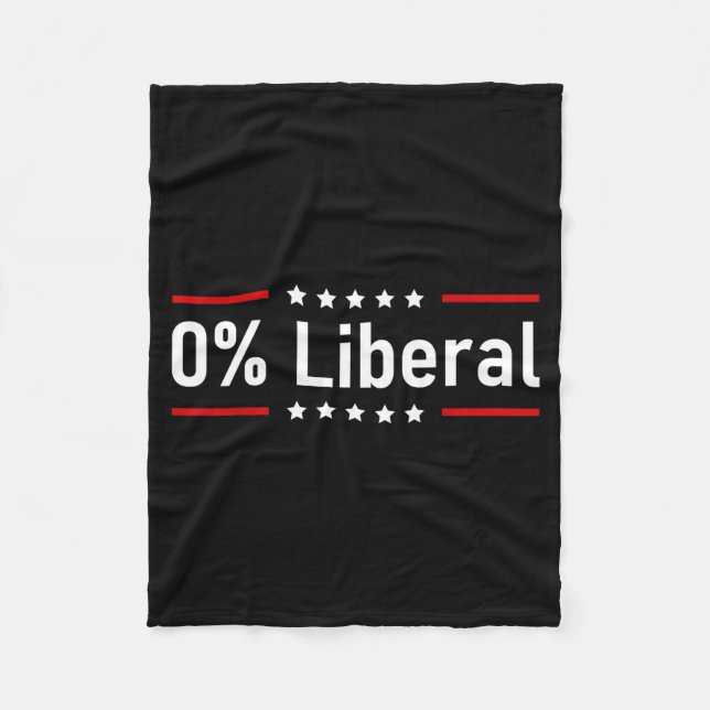 0% Liberal - Zero Percent Statement  Fleece Blanket (Front)