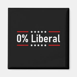 0% Liberal - Zero Percent Statement Magnet