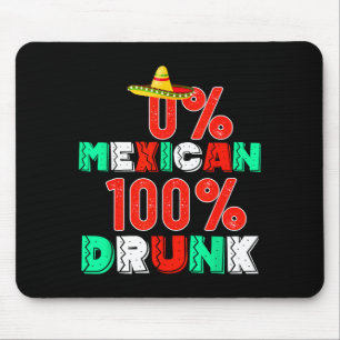 0% mexican 100% funny cinco de mayo 2025  mouse pad