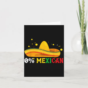 0% mexican funny cinco de mayo fiesta sombrero men card