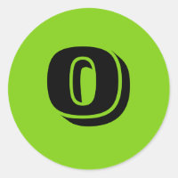 0 Small Round Green Number Stickers by Janz