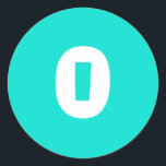 0 Small Round Turquoise Number Stickers by Janz<br><div class="desc">Sticker Designs by Janz © 2008-2017 Jan Fitzgerald. All rights reserved. Graphic Design,  Artwork,  & Photography by Jan & Michael Fitzgerald.</div>