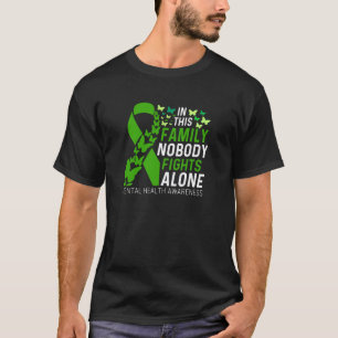 0 Support Squad Mentals Health Awareness Lime Gree T-Shirt