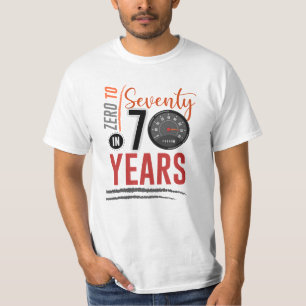 0 to 70 in 70 years birthday celebration T-Shirt