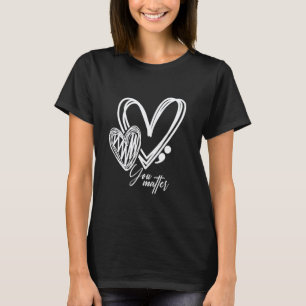 0 You Matter Semicolon Heart Retro Mental Health A T-Shirt