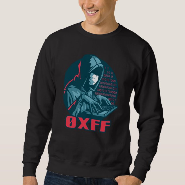 0XFF Cybersecurity Security Hacker Computer Scienc Sweatshirt (Front)
