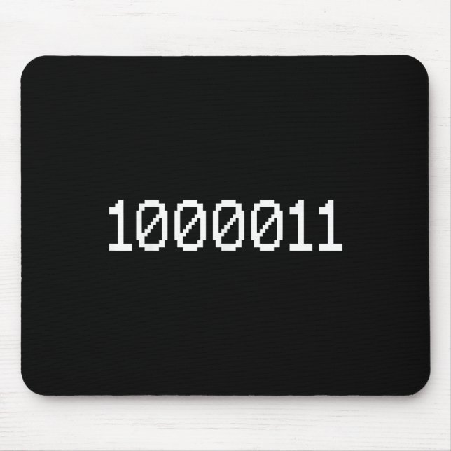 1000011 Binary Code For 67 Funny Tech Meme Compute Mouse Pad (Front)