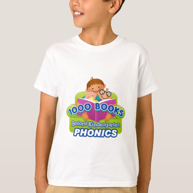 1000 Books Before Kindergarten Phonics T-Shirt (Front)