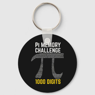 1000 Digits Of Pi Memory Challenge - Pi Day Key Ring