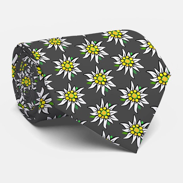 1000 Edelweiss Dark Grey Tie (Rolled)