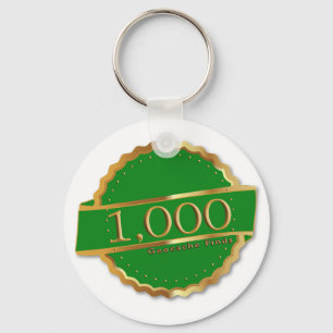 1000 FINDS  ACHIEVEMENT  Souvenir GEOCACHING Key Ring