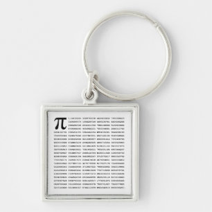 1000 First Digits Pi Number Mathematical symbol Key Ring
