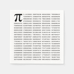 1000 First Digits Pi Number Mathematical symbol Napkin