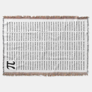 1000 First Digits Pi Number   Mathematical symbol Throw Blanket