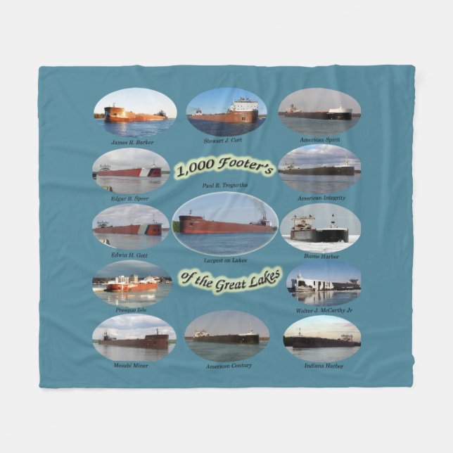1000 footers fleece blanket (Front (Horizontal))