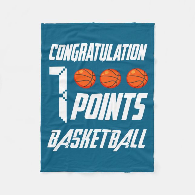 1000 Ints Basketball Scorer High School Basketba _ Fleece Blanket (Front)