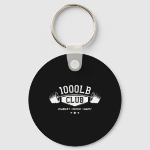 1000 Lb Pound Club Gym Weightlifting Deadlift Benc Key Ring