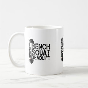 1000 Lbs Bench Squat Deadlift Powerlift Fitness Coffee Mug