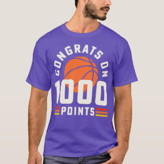 1000 Points Basketball Scorer Coach High School Ba T-Shirt