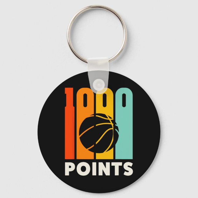 1000 Points Bysketbyll Scorer High School Bysketby Key Ring (Front)
