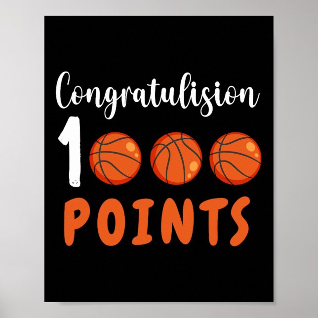 1000 Points Bysketbyll Scorer High School Bysketby Poster (Front)