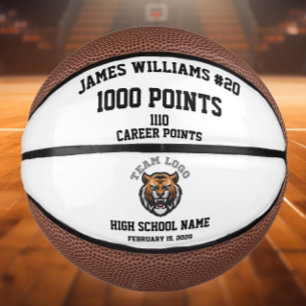 1000 Points Milestone Customised Commemorative Mini Basketball