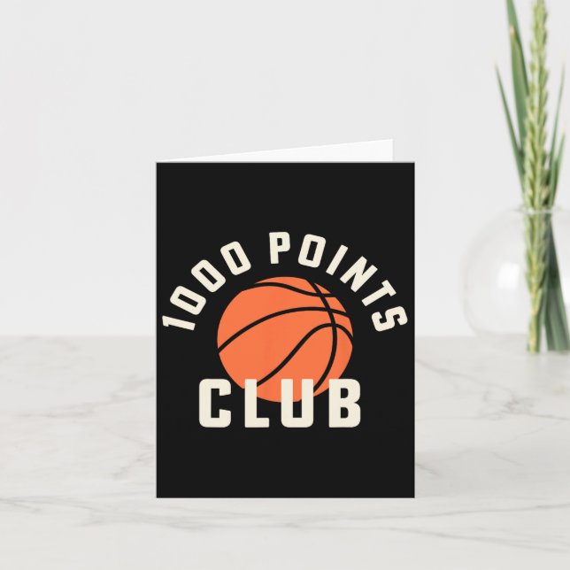 1000 Points Scorer High School Bysketbyll Player  Card (Front)